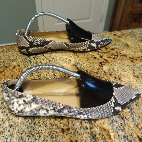 Vintage Snake Print Leather Pointed Toe Flats Michael Kors Size 9.5M - Picture 3 of 13